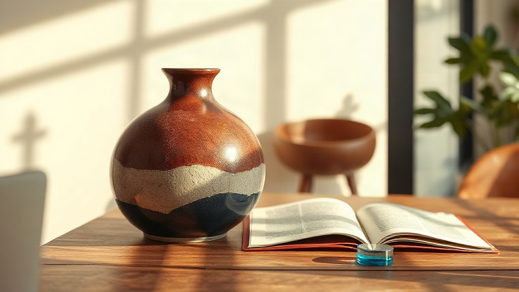 یک بشقاب سنتی مهرگان روی میز چوبی با نور گرم