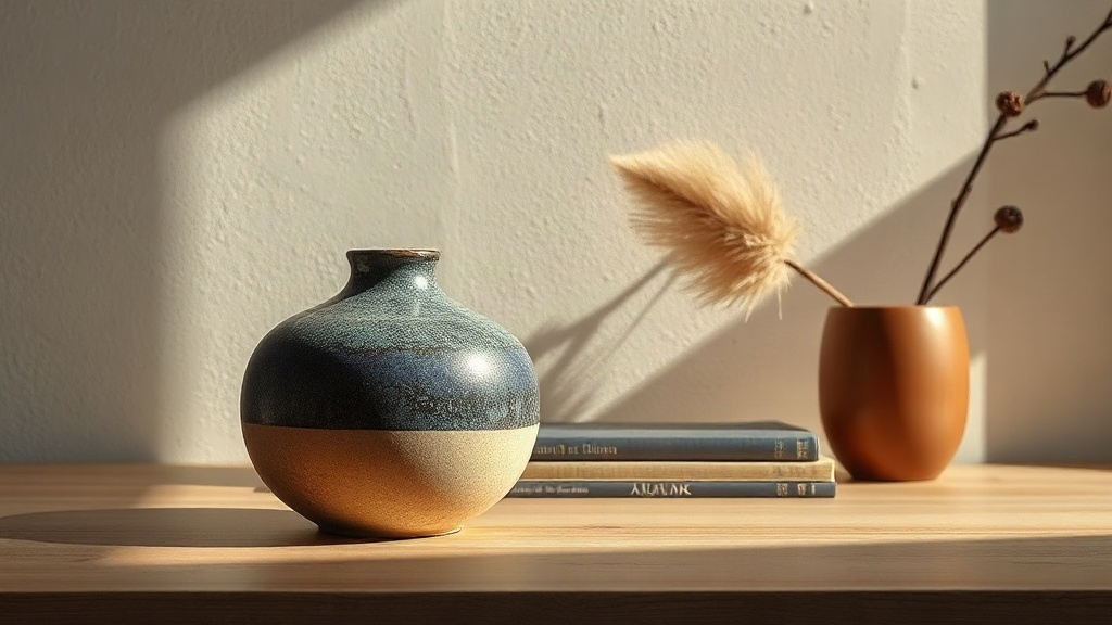 یک لپتاپ باز با صفحه ابزار شبیهساز خرید و اجاره خانه در یک میز چوبی، کنار یک فنجان قهوه